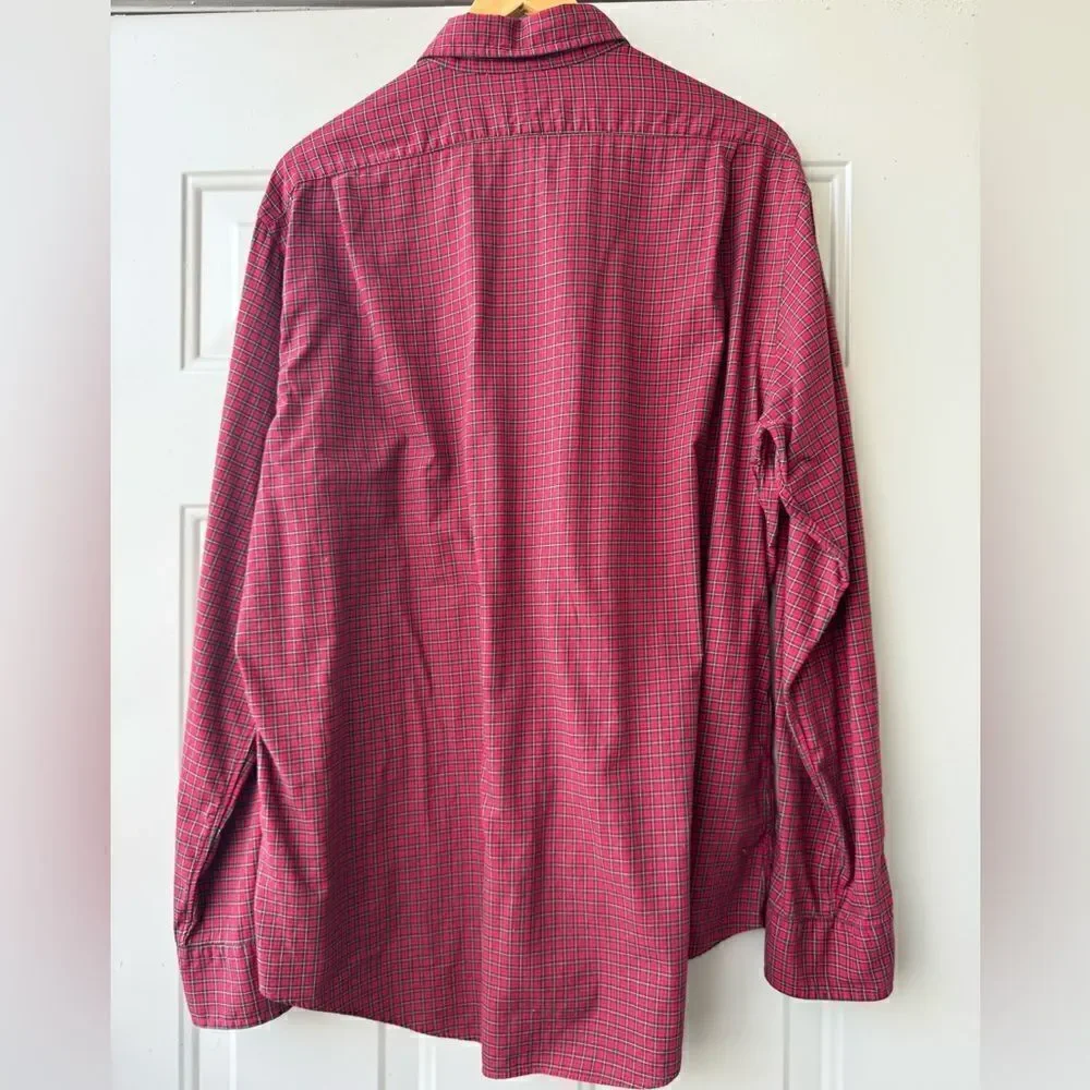 Polo Ralph Lauren Shirt Mens XXL Red Plaid Button Up Custom Fit Pony Logo Preppy